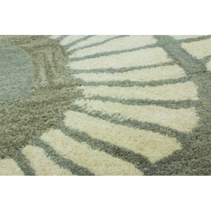 Wade Logan® Hemmer Handmade Hand Tufted Wool Aqua Rug & Reviews Wayfair